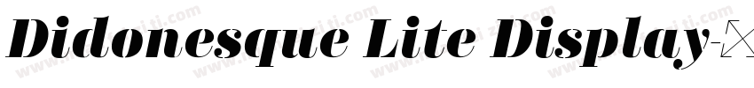 Didonesque Lite Display字体转换